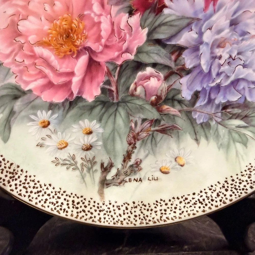 1991 W.L. George “Peony Prelude” Collector Plate
